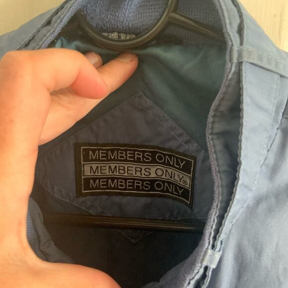Vintage Members Only jacket coat! 80s cornflower blue large motorcycle style - Picture 5 of 7